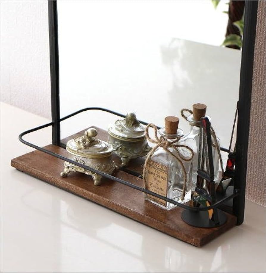 アイアン フレーム！ アンティーク 壁掛け鏡 アイアン ミラー フレーム 鉄職人の手作り 日本製鏡付き